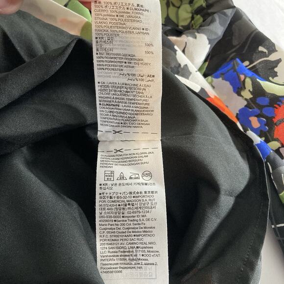 Banana Republic Dark Floral Off Shoulder Dress Size L Tall Moto‎ Boho Flowy - Picture 5 of 14